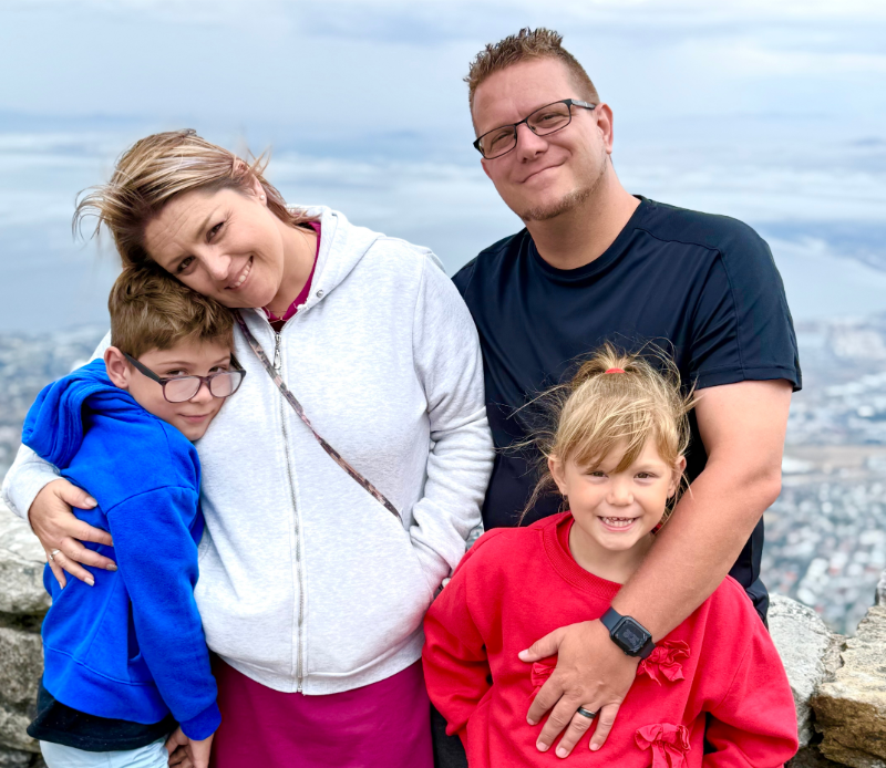 Berner with his family